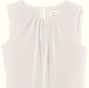 Calvin Klein sleeveless white blouse size 8
